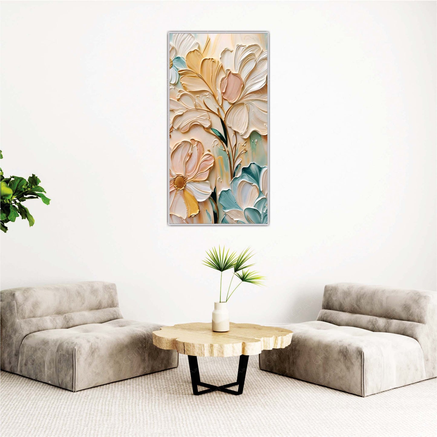 Petals of Grace in Pastel Reverie Canvas Wall Art