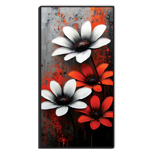 Fiery Petals Canvas Wall Art