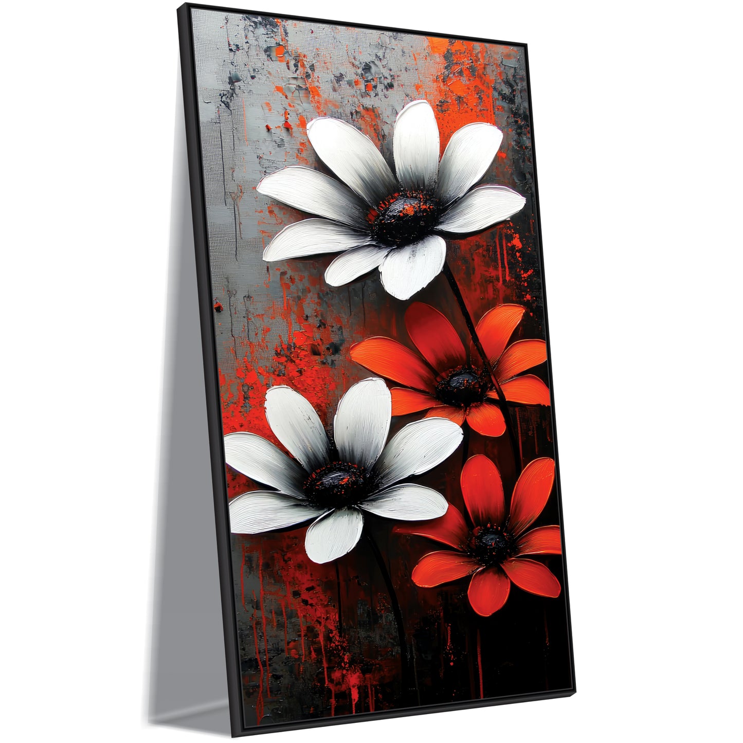Fiery Petals Canvas Wall Art