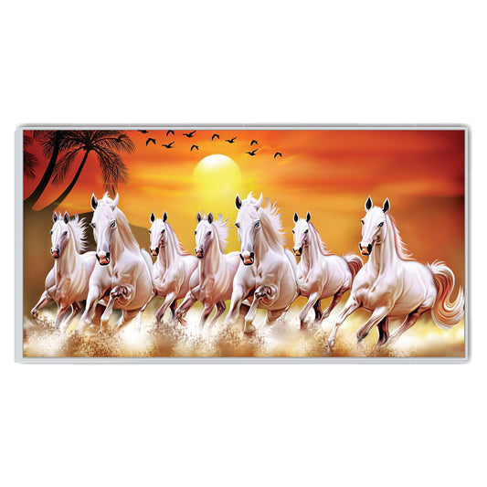 Race Through Firelight Canvas Wall Art