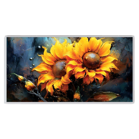 Golden Sunflower Splash Canvas Wall Art