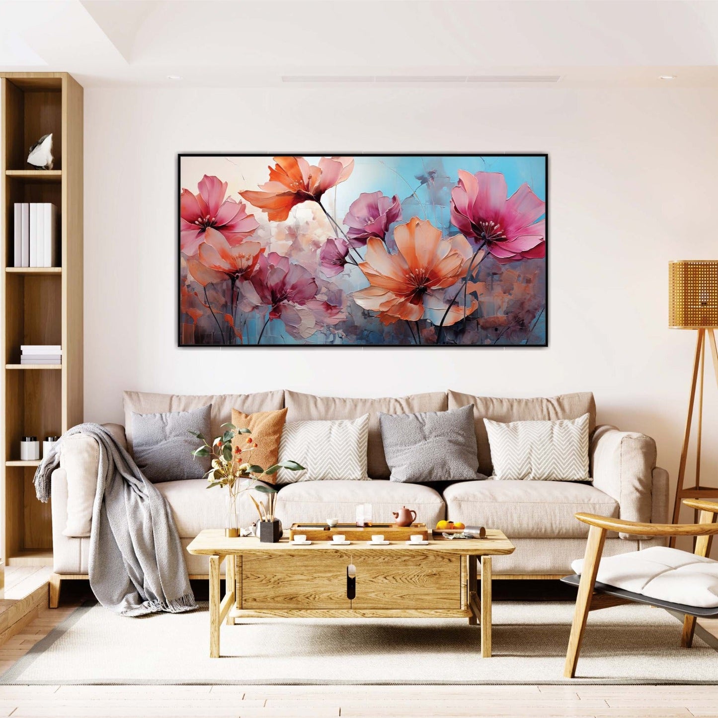 Blush Pink Roses Canvas Wall Art