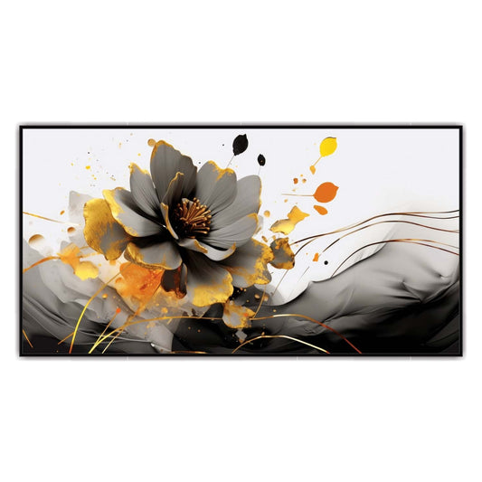 Golden Petals Canvas Wall Art