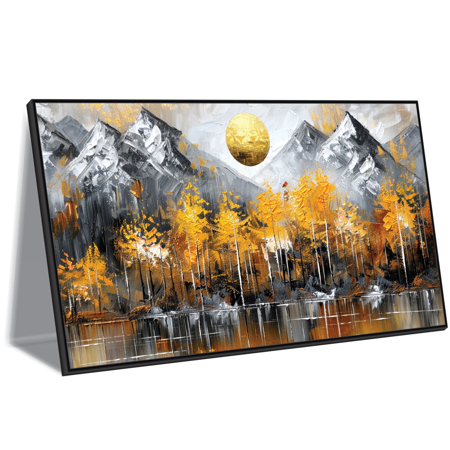 Sunlit Peaks & Amber Woods Canvas Wall Art