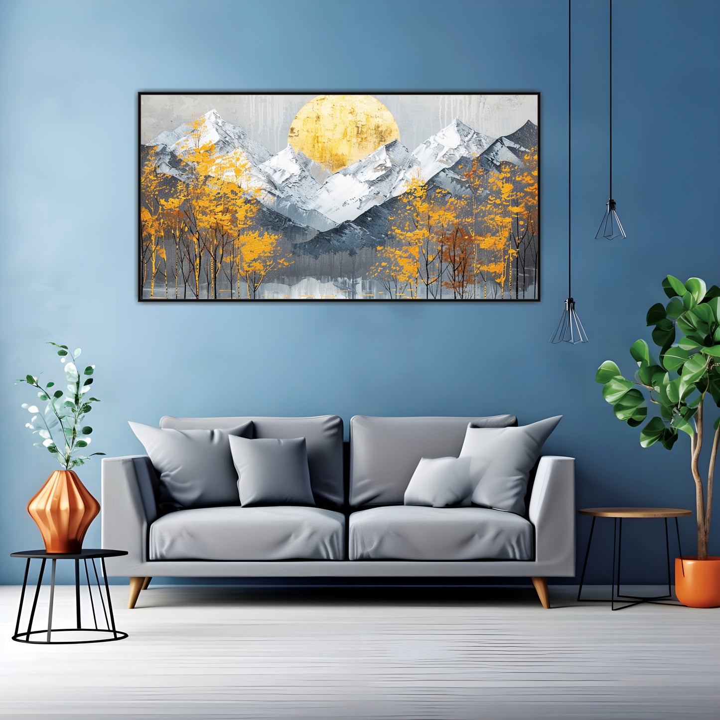 Golden Sunrise in the Alpine Wilderness Canvas Wall Art