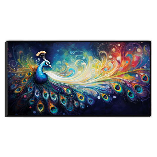 Peacock Spectrum Canvas Wall Art