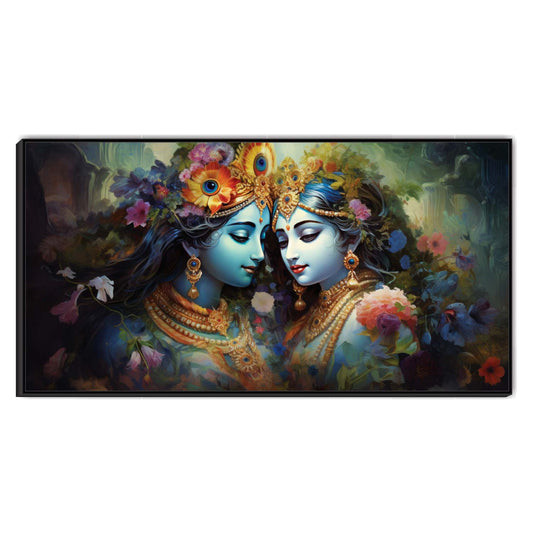 Soulful Radha Krishna Canvas Wall Art.