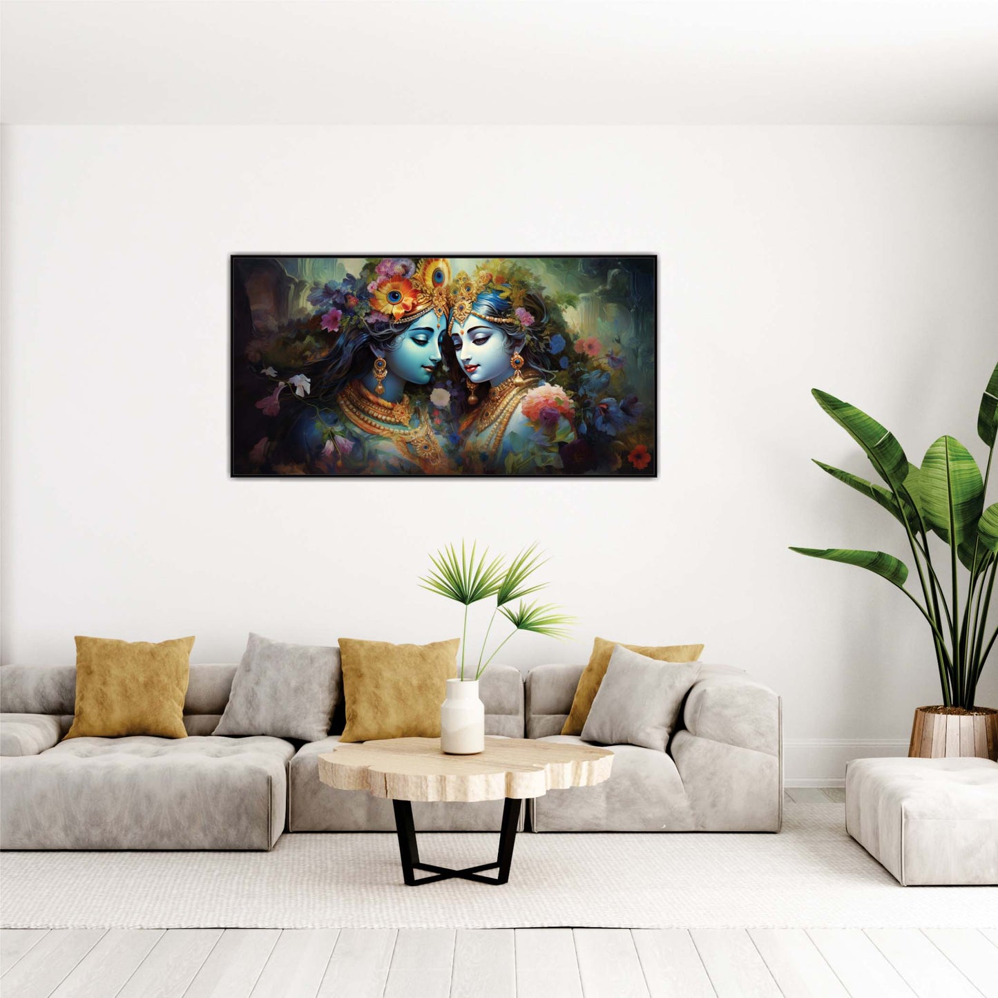 Soulful Radha Krishna Canvas Wall Art.
