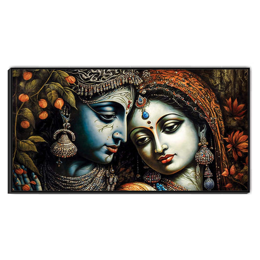 Krishna with Radha Canvas Wall Art.