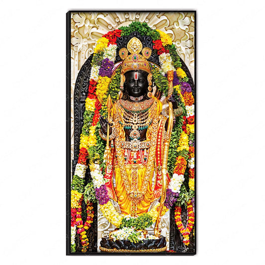 Shree Ram Lalla in Spiritual Radiance Canvas Wall Art