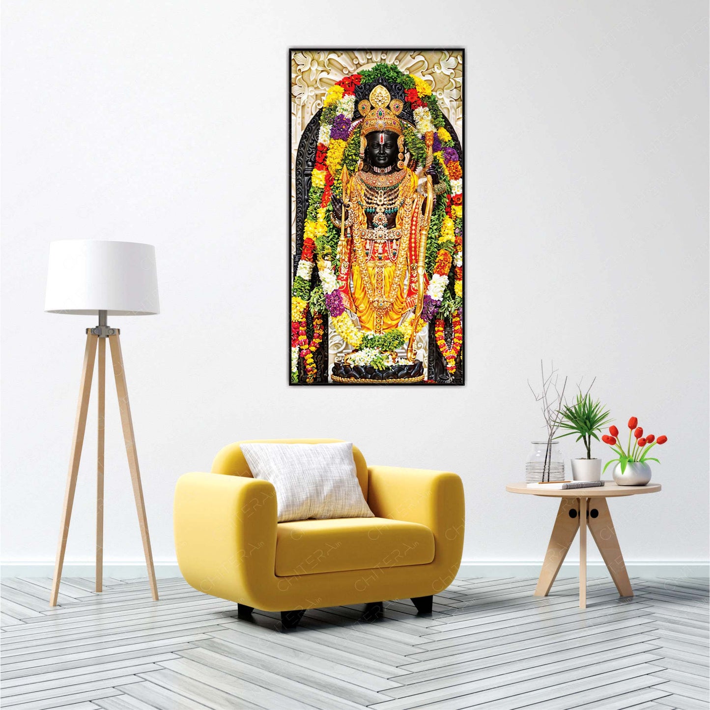Shree Ram Lalla in Spiritual Radiance Canvas Wall Art