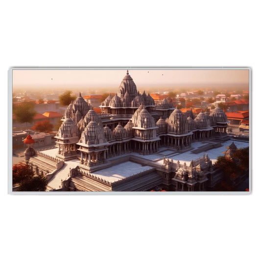 Ayodhya’s Pride : The Divine Ram Mandir canvas wall art