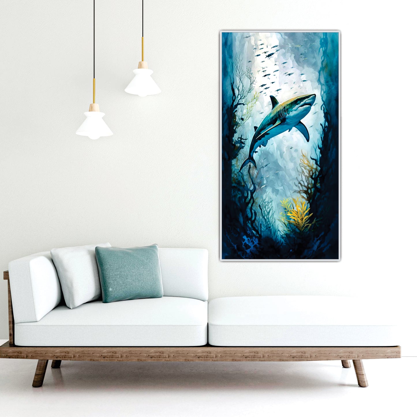 Shark Realm Canvas Wall Art