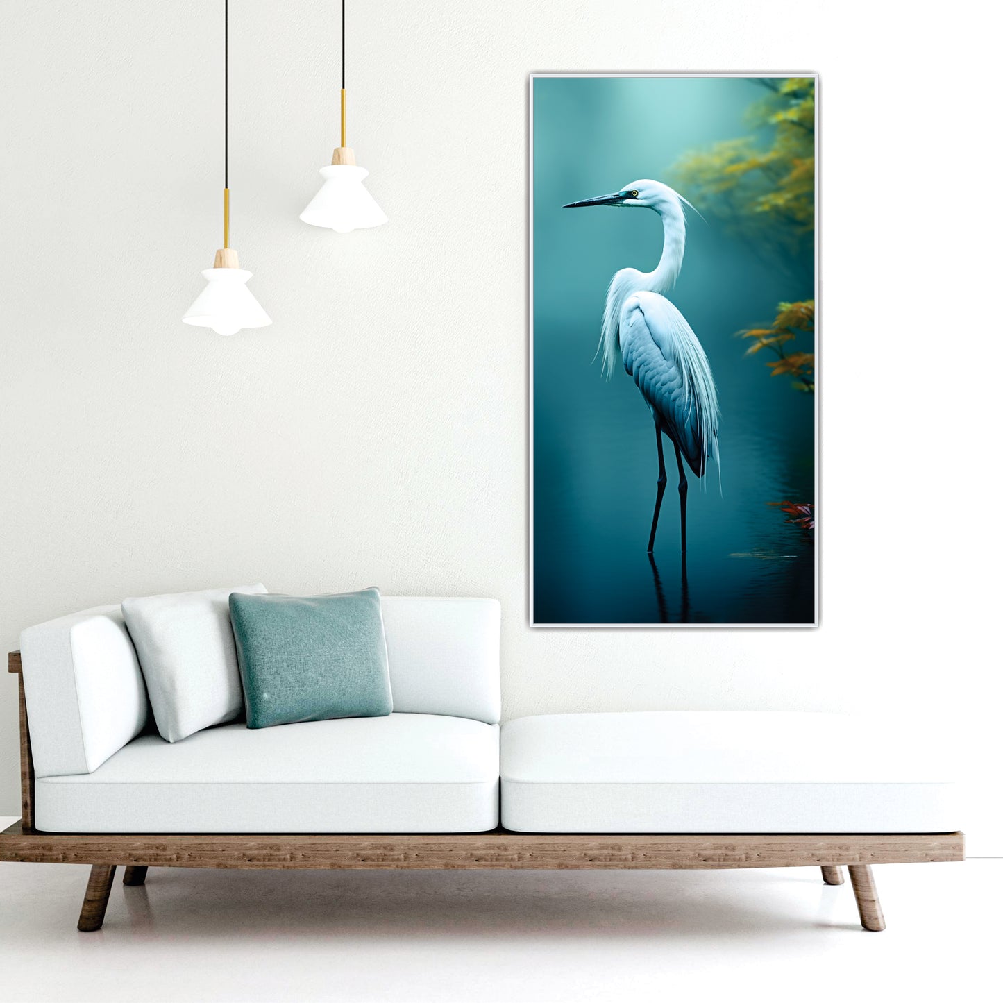 Elegance in Blue Haze Canvas Wall Art