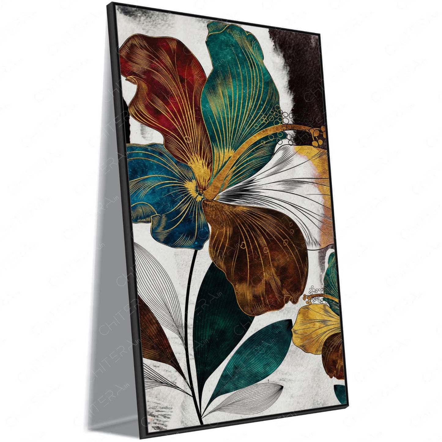 Velvet Flora canvas wall art by Chitera with bold floral artwork for elegant home décor