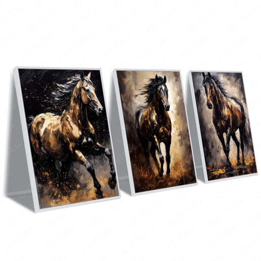 Riders of Freedom Trio Canvas Wall Art