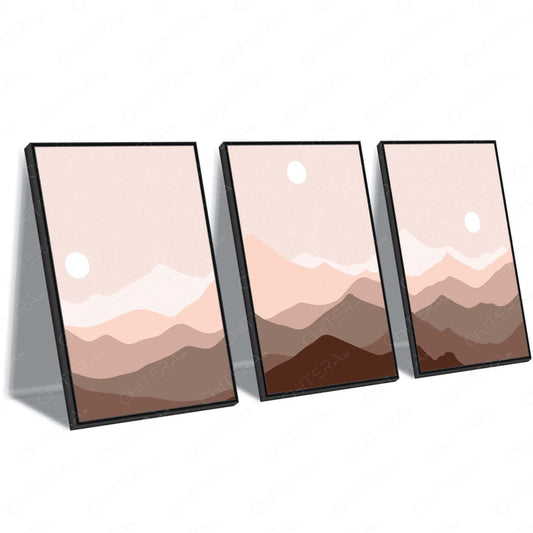 Sunlit Serenity Trio Canvas Wall Art