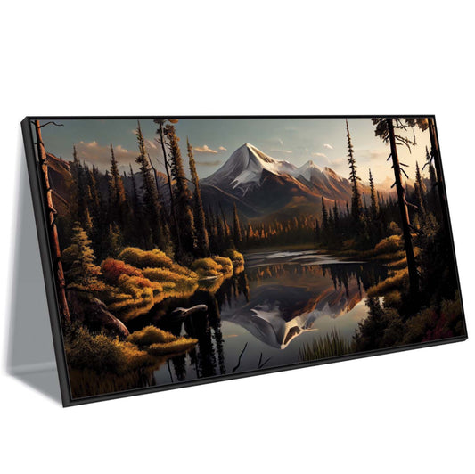 Still Waters, Silent Peaks Canvas Wall Art
