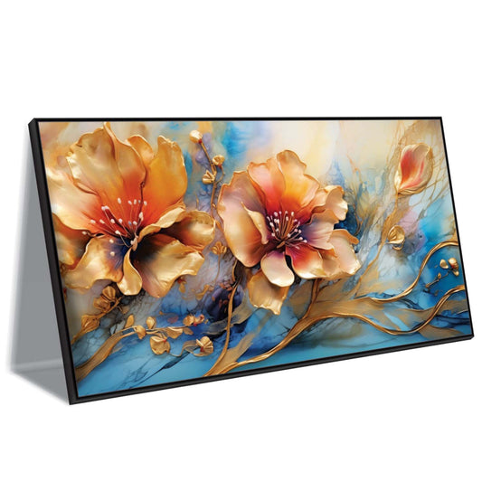 Golden Bloom Canvas Wall Art