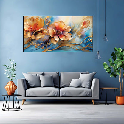 Golden Bloom Canvas Wall Art