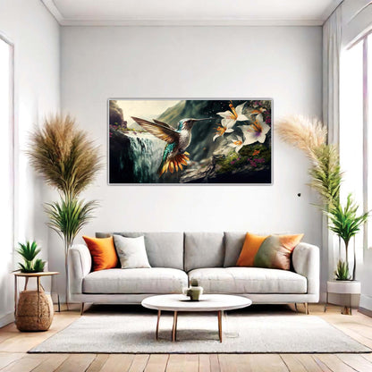 Wings Over Waterfall Canvas Wall Art