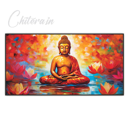 3D Flower Buddha Canvas Art Canvas Print Wall Painting