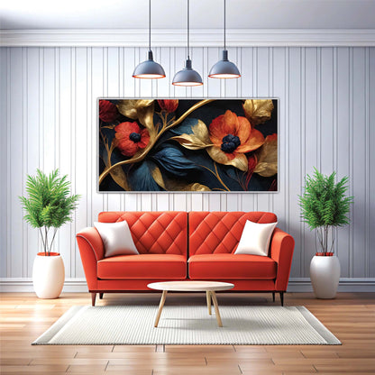 Velvet Ember Canvas Wall Art