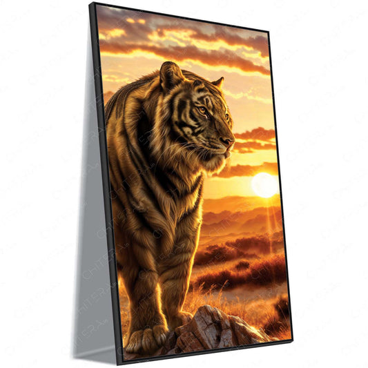 Majestic Tiger at Sunset – Strength and Courage Canvas Wall Art