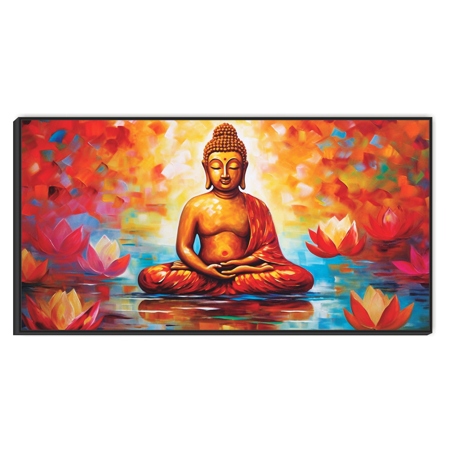 3D Flower Buddha Canvas Art Canvas Print Wall Painting