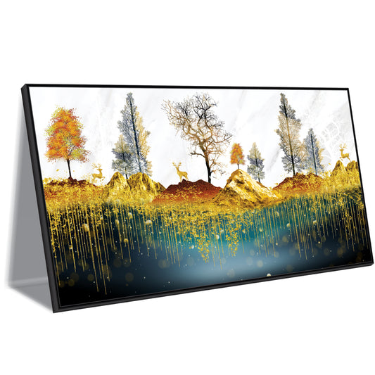 The Golden Veil Canvas Wall Art