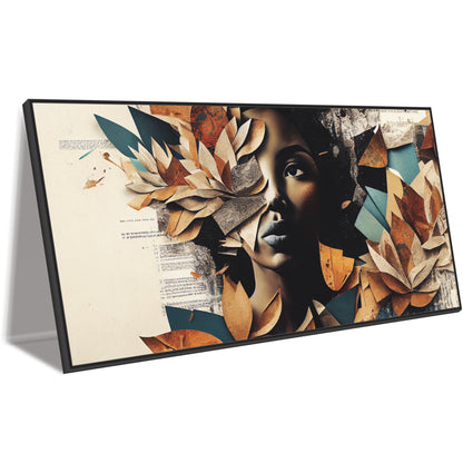 Woman Elegance Autumn Nature Canvas Art Wall Painting