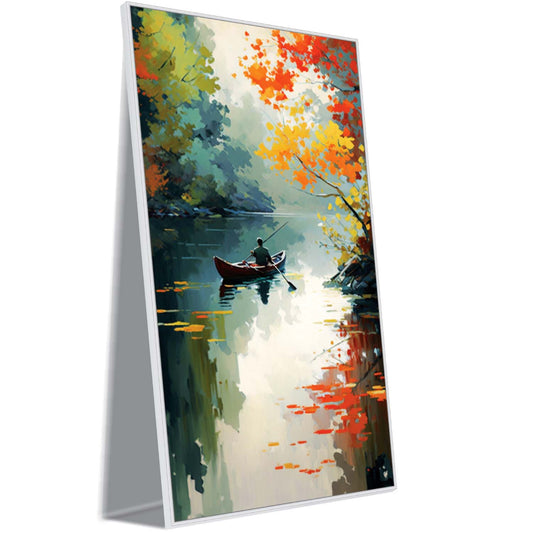 Reflections of Fall: Serene Lake Escape Canvas Wall Art