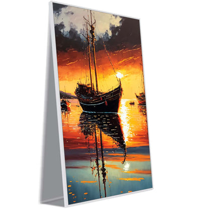 Golden Horizon: Sail Into the Sunset Canvas Wall Art