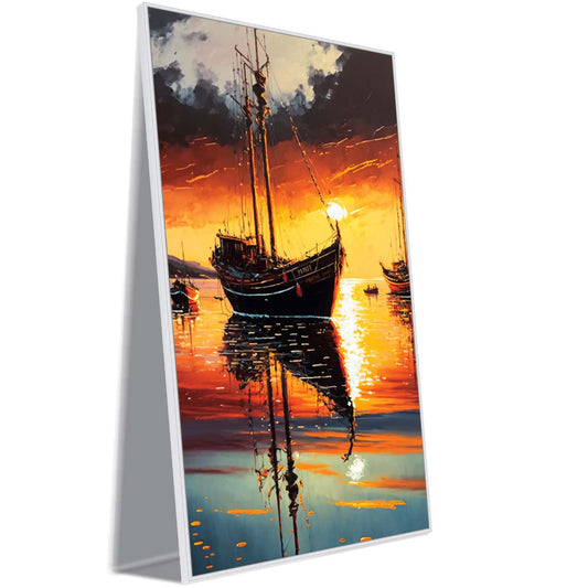 Golden Horizon: Sail Into the Sunset Canvas Wall Art