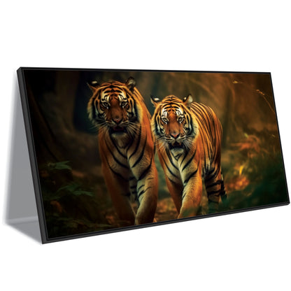 Tiger Staring Landscape wildlife Canvas Art