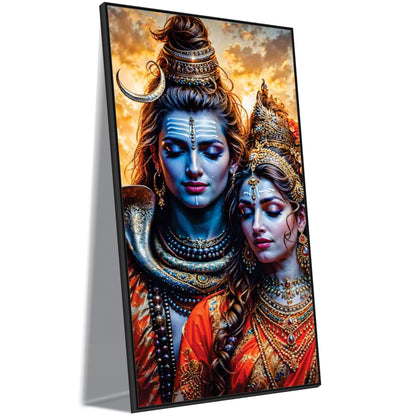 Lord Shiva Parvati Canvas Print Wall Painting