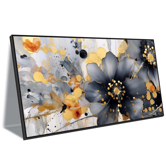 Gilded Petals Canvas Wall Art