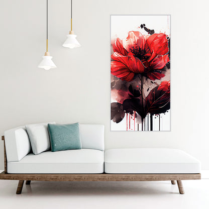 Abstract Watercolor Flower Art Canvas Print Wall Painting