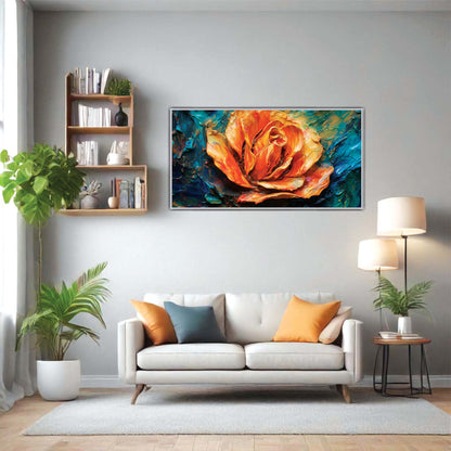 Rose of Flame Canvas Wall Art