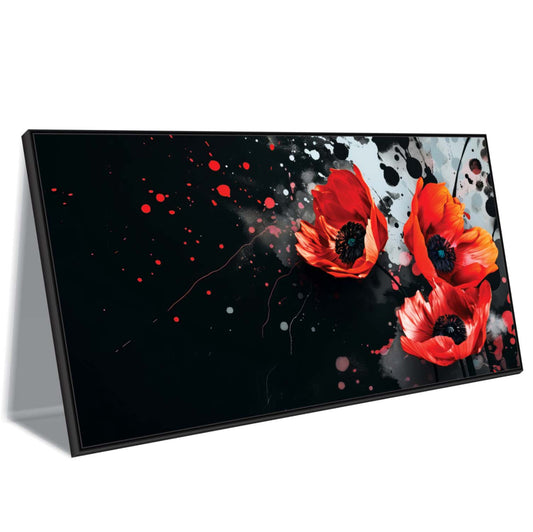 Poppies in the Dark Canvas Wall Art