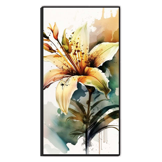 Golden Lily Canvas Wall Art