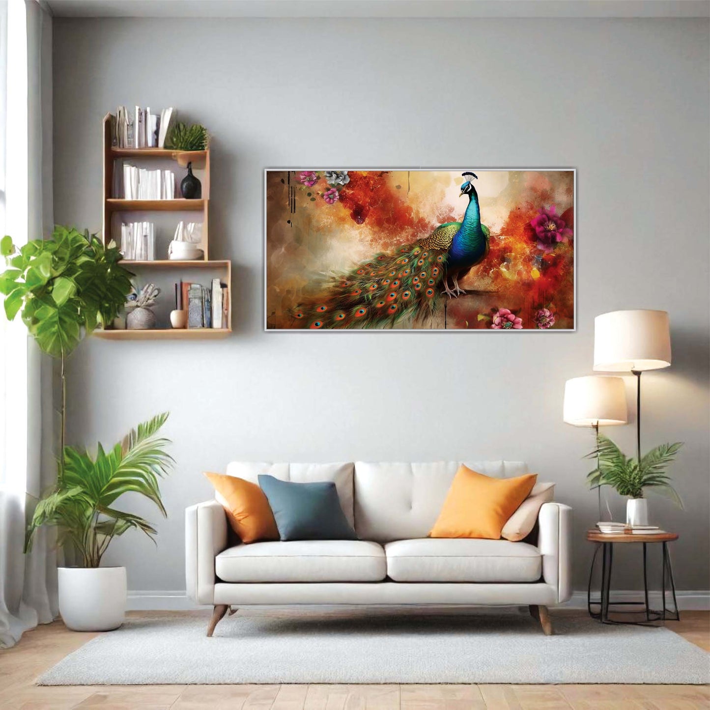 The Peacock's Parade Canvas Wall Art