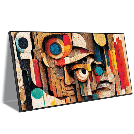 Abstract Face Art Canvas Painting