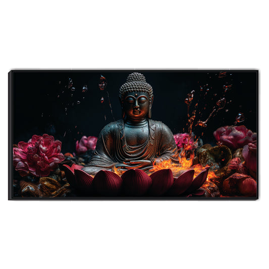 Equilibrium of Flame and Flow Canvas Wall Art