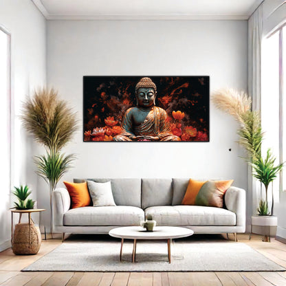 Calm Amidst the Blaze Canvas Wall Art