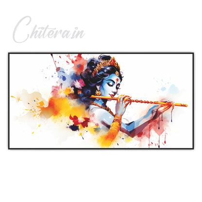 Krishna Flute Wall Canvas Painting