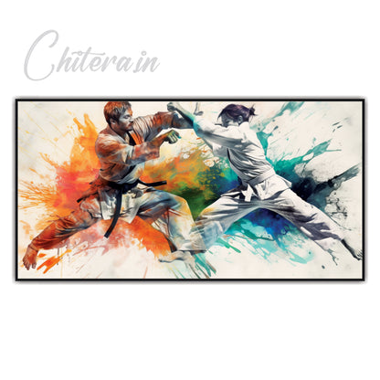 Graceful Jiu Jitsu movements Canvas Print Wall Painting