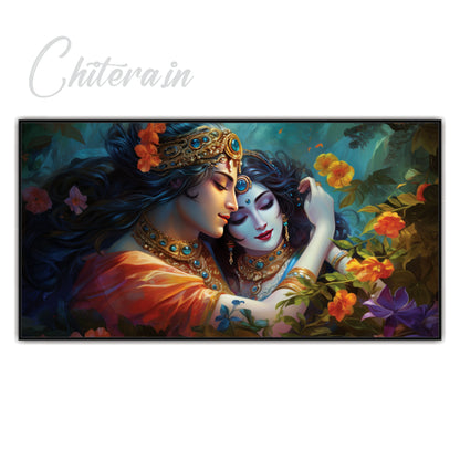 Radha Krishna beautiful art Canvas Wall Painting