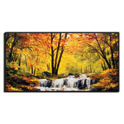 Crimson Flow Canvas Wall Art