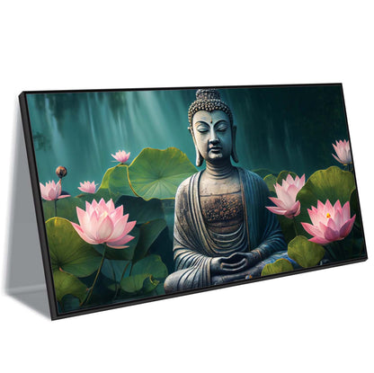 Lotus Serenity Buddha Canvas Wall Art